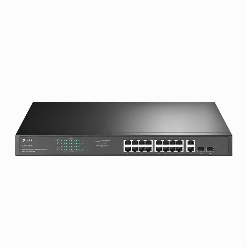 TL-SG1218MP Switch no administrable de 18 puertos Gigabit, con 16 puertos PoE+