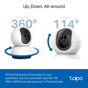 Tapo TC72 Cámara de Vigilancia Wi-Fi de 360 Grados con Vista 2K